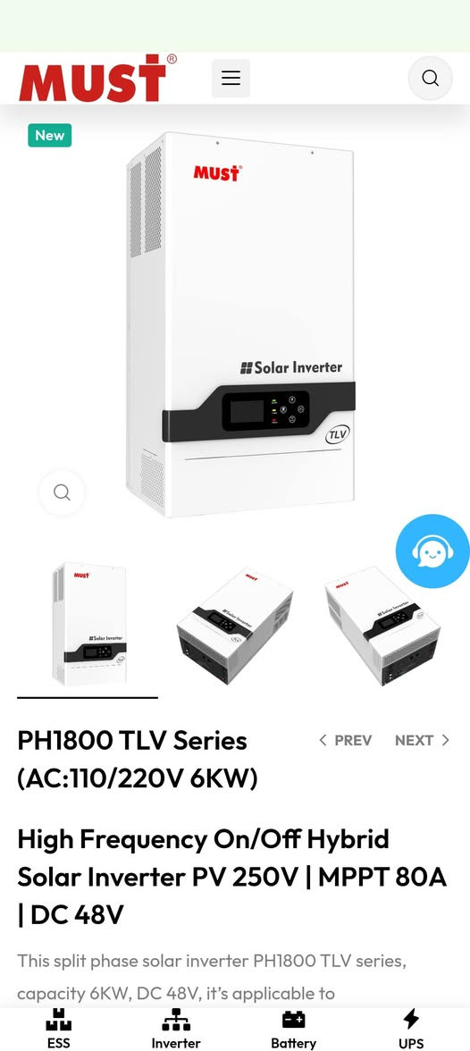 تحية طيبة متوفر انفيرتةرطاقه شمسيه
حجم 6كيلو واط حقيقي 28امبير جديد غير مستخدم تواصل وتساب ***********
