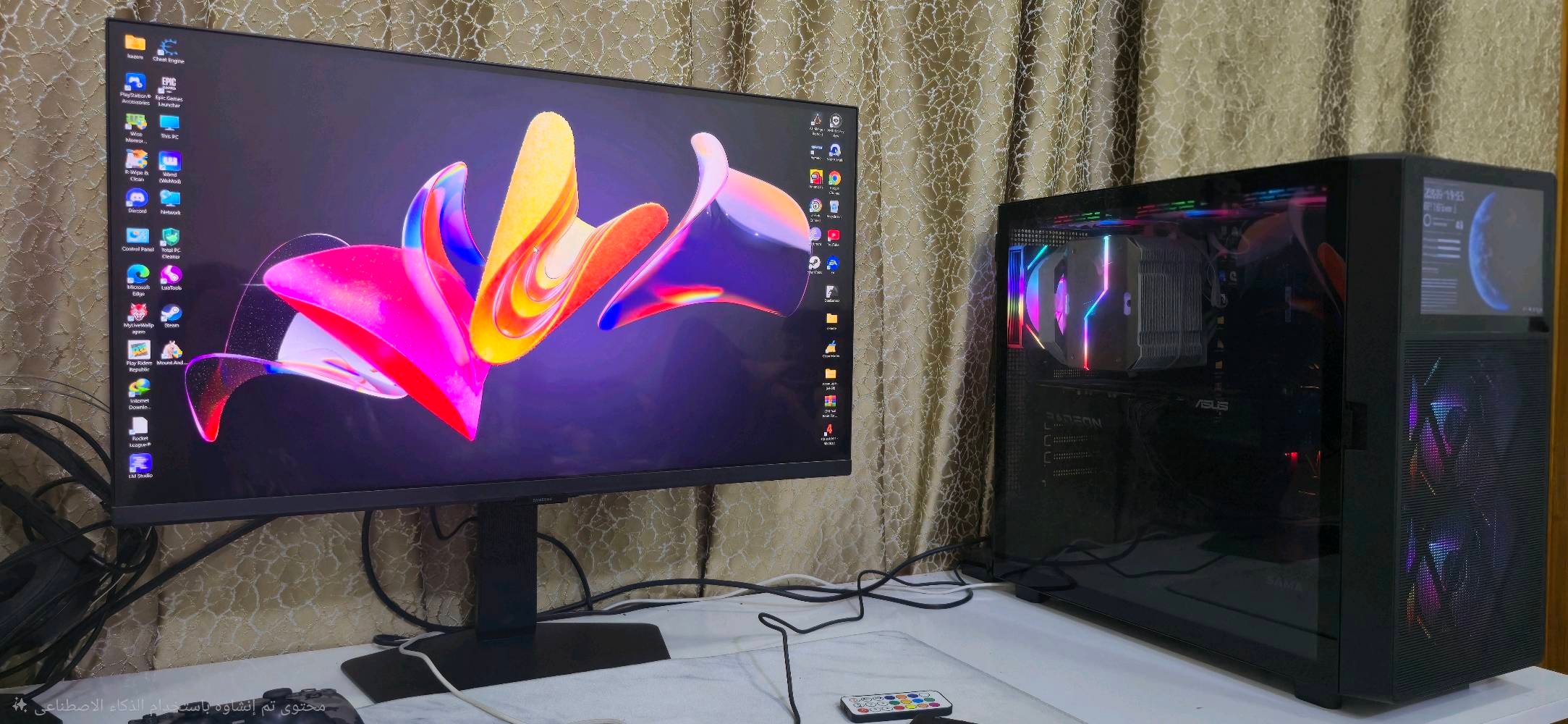 🚀 للبيع PC Gaming High-End 🚀
🔥 مواصفات قوية ومناسبة للألعاب والتصميم والمونتاج
🖥️ CPU: Intel Core i7-14700KF
🎮 GPU: ASUS RX 9070 XT 16GB
📡 Motherboard: ASUS TUF B760-PLUS WIFI
⚡ RAM: 16GB DDR5
💾 Storage: NVMe SSD 2TB
🔋 PSU: Thermalright 850W Gold
❄️ Cooler: AG620 Infinity
✨ Case: SAMA Gaming Case بشاشة مدمجة
✅ استعمال 6 أشهر فقط ✅ جميع الكراتين الأصلية موجودة ✅ حالة ممتازة جداً ✅ جاهز للتجربة والفحص
💰 سعر الكيس فقط: 2,500,000 دينار
━━━━━━━━━━━━━━━
🎁 السيت أب الكامل يشمل: 🖥️ PC Gaming 📺 شاشة Samsung 4K أصلية 🔌 UPS Online 1KV
💰 سعر السيت أب الكامل: 3,000,000 دينار
📍 بغداد 📩 المراسلة خاص للجادين فقط
🔥 جهاز مرتب ونظيف وما يحتاج أي ترقية أو صيانة. 🔥