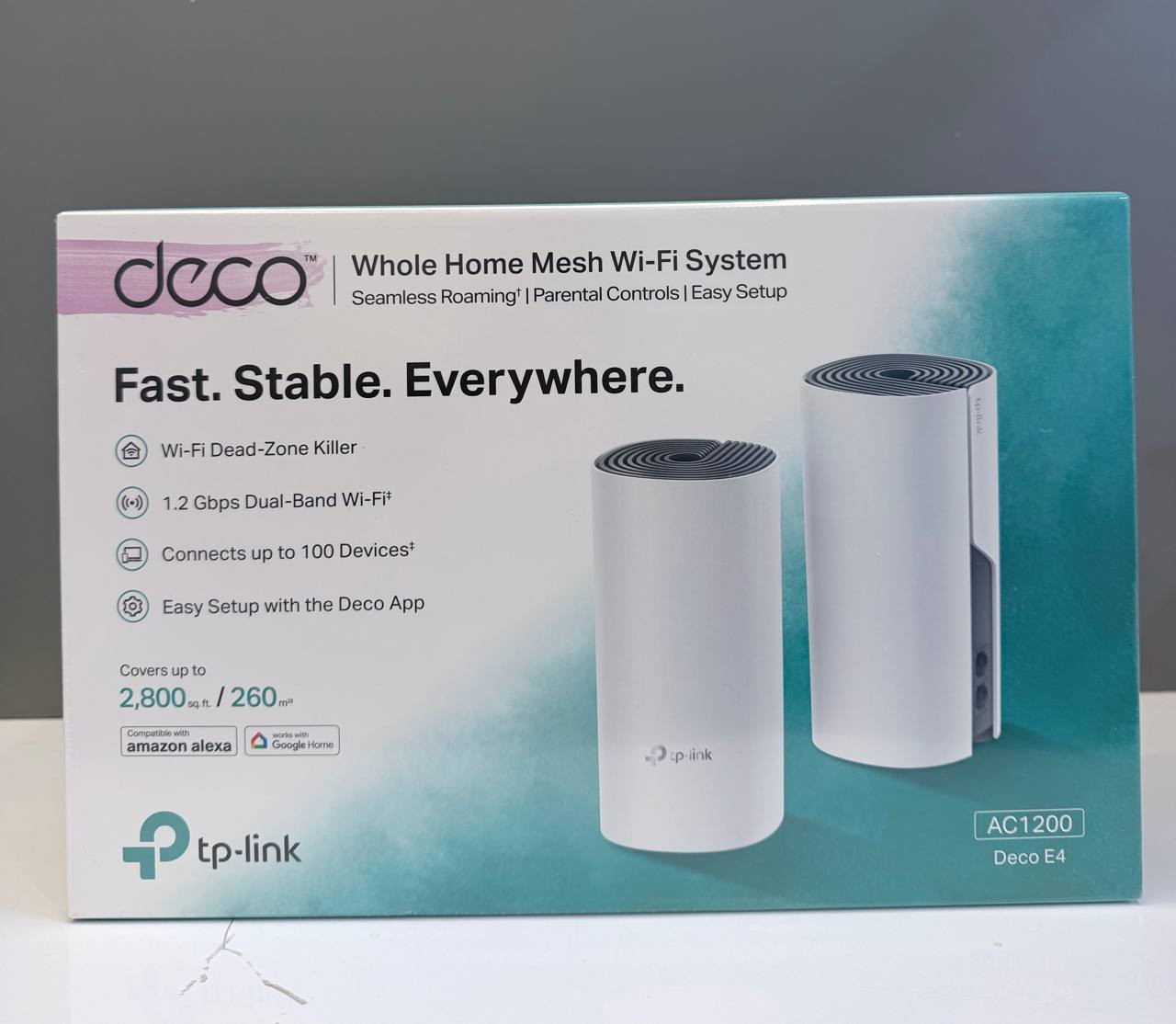 DECO-TP–LINK
⭕️DECO-E4 Ac1200-1pcs
🔥بسعر…. 34.000
⭕️DECO-E4 Ac1200-2pcs
🔥بسعر…. 63.000
⭕️DECO-E4 Ac1200-3pcs
🔥بسعر…. 90.000

الطلب والحجز واتساب
***********
