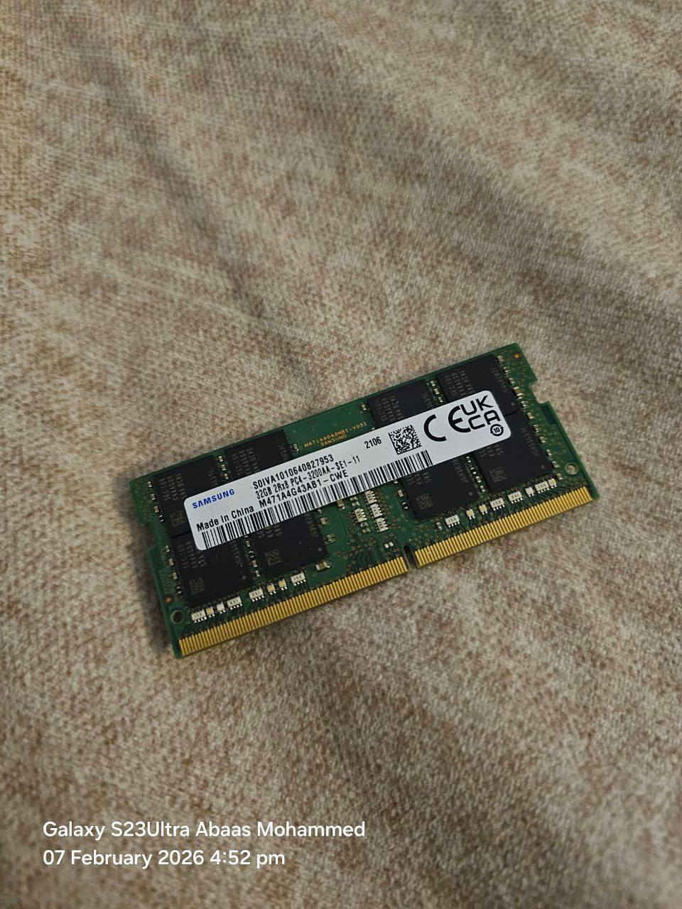 رام لابتوب 32Gb سرعته 3200mhz
Cl22
بسعر 250


**إذا كنت صاحب هذا الإعلان وتريد حذفه لأي سبب، رجاءا أرسل رسالة إلى الدعم الفني**