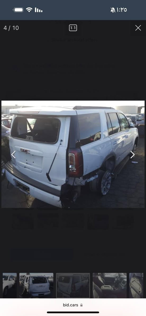 جمسي يوكن LST
ماشية ١٢٤ الف
مواصفات LsT فول
سنوية جديدة
كير محرك مكفول
جاملغ خلف السايق مكصوص ومبدل وبابين عكس السايق وطخات حديثة كما موضح بالصورة 
٣٠$. الف
مكان السيارة بغداد
***********
