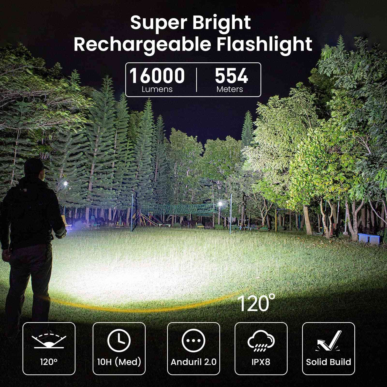 لايت ماركة عملاق 16 الف لومين
Sofirn Q8 Plus Super Bright Flashlight max 16000 Lumens, Rechargeable Powerful Flashlight with High Powered 6* LED, Anduril 2 UI, Ultra-Long Runtime for Camping, Searching, Survival, Emergency


**إذا كنت صاحب هذا الإعلان وتريد حذفه لأي سبب، رجاءا أرسل رسالة إلى الدعم الفني**