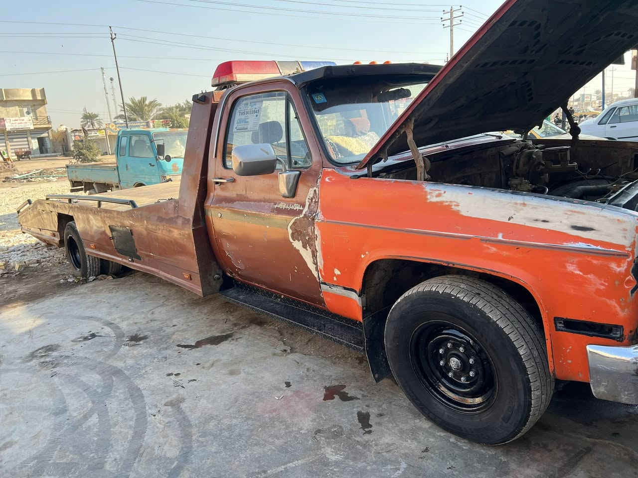 سلام عليكم كرين سطحى موديل 82 بسمي سنويه جديده مسجل بسنويه كرين انقاذ
مكينه 8. 350 كير جديد كاردن جديد بريك وبوربنات جدد سياره جاهزة وصارف عليها وبلعافيه على ياخذها سعر 38$وبيها مجال  مكاني بغداد قرب بسماية ***********
