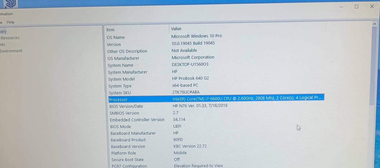 Core i7 6th    كور اي سفن الجيل السادس
Hp probook 640 G2

هارد 256ssd

رام 8ddr 

كارت الشاشة 4شير 

حجم الشاشة 14.1 

ويندوز 10برو 64 بت 

الملحقات شاحنة ماوس وجنطة 

السعر 275 بيها مجال 

مكاني كربلاء ويوجد توصيل


**إذا كنت صاحب هذا الإعلان وتريد حذفه لأي سبب، رجاءا أرسل رسالة إلى الدعم الفني**
