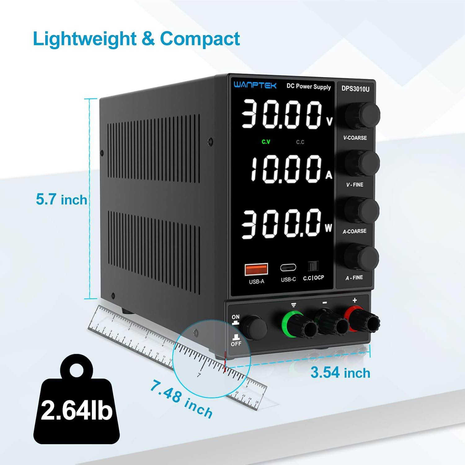 Power Supply (0-30V, 0-10A)
پاوەرسپلای بە هێزی (0-30) ڤۆلت و (0-10) امپیر
نوێ بەکارنەهاتوو 
مارکەی NANKADF
نرخی 55 هەزار

Laboratory Power Supply (0-30V, 0-5A), DC Adjustable Power Supply with 4-Digit LED Display (Transmitter Adjustment Button/Output Switch), Black رانية, السليمانية


**إذا كنت صاحب هذا الإعلان وتريد حذفه لأي سبب، رجاءا أرسل رسالة إلى الدعم الفني**