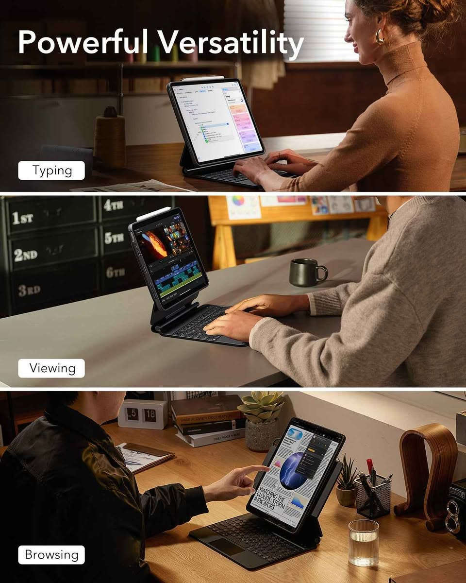 Magic keyboard for ipad air 13  2024
ESR REBOUND SERIES megnatic keyboard case 360°
English layout 
Open box like new like new 
75.000 IQD
Delivery offered ✅ بغداد, العراق


**إذا كنت صاحب هذا الإعلان وتريد حذفه لأي سبب، رجاءا أرسل رسالة إلى الدعم الفني**