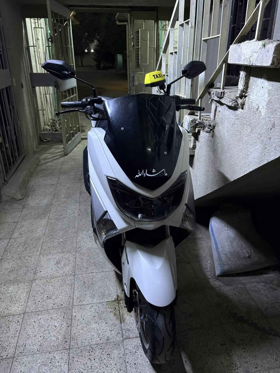 السلام عليكم من رخصة الادمن دراجة N MAX موديل 2019حساسات والكهربائيات كلها شغاله البريك Abs دراجة خير من الله حلوه وناعمة (15$) وبيها مجال العنوان زيونة للاستفسار الاتصال على رقم‏‪
‏‪***********
  بي واتساب ..
