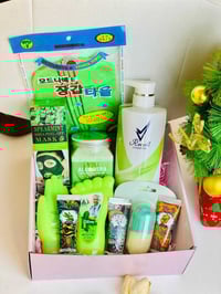 بكج أخضر • مقشر جسم ووجه • ليفة كورية