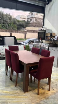 طاولة خشب • ٦ كراسي • موصل حي المثنى