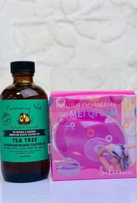 زيت خروع جامايكي • زيت شجرة الجاي • فرشة تدليك سيلكون