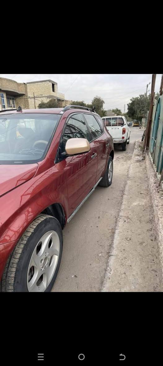 نيسان مورونو 2006 كامل مواصفات مكينه ام الجف
كشنات كهربائيه 
فتحه 
بنيد وصندوك سلايت 
السياره مصبوغه حزام للجماليه مكان بغداد مدينة الصدر ***********
