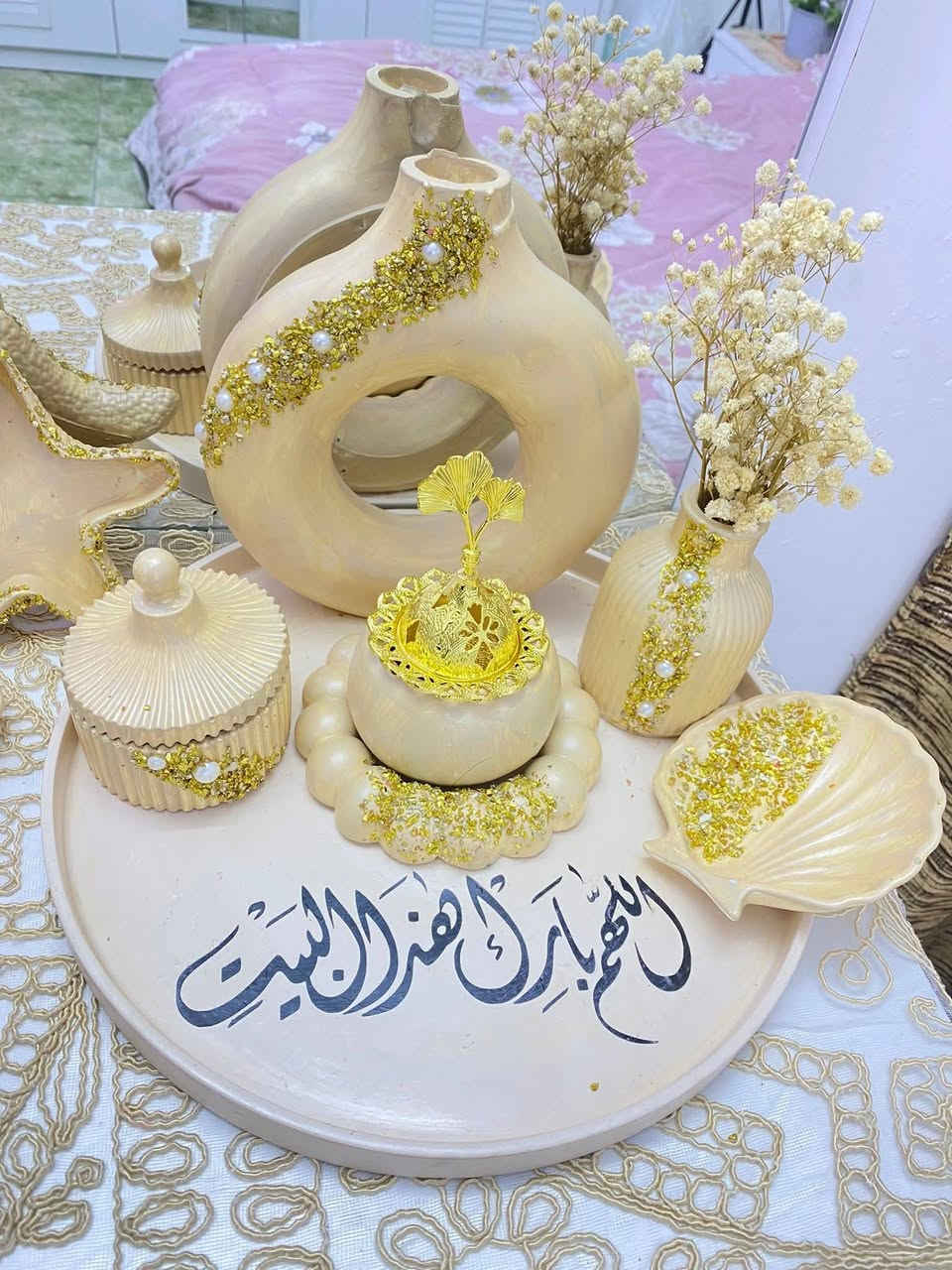 السلام عليكم صصياني خطوبه وصياني مباخر كلمن وسعره للحجز وات ساب 😍***********
