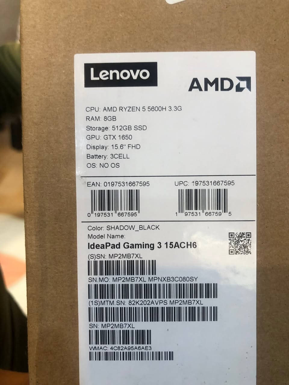 سلام عليكم شباب، لابتوب Lenovo IdeaPad Gaming 3 15ACH6 للبيع بداعي الترقية. الجهاز استخدامه شخصي وسريع جداً، مخصص للألعاب القوية، برامج المونتاج، الهندسية، والتصميم بفضل معالجه القوي. النظافة الداخلية والمذر بورد بحالة الوكالة والبطارية ممتازة.
المواصفات الكاملة:
 المعالج: AMD Ryzen 5 5600H (بأداء عالي جداً 6 أنوية، ممتاز للضغط العالي ويعادل i5 جيل 11 و 12).
 كارت الشاشة: NVIDIA GeForce GTX 1650 4GB (يشغل ألعاب مثل GTA V, Valorant, PUBG, CS:GO بفريمات عالية وسلاسة ممتازة).
 الذاكرة (RAM): 8GB DDR4 بسرعة 3200MHz.
 التخزين: 512GB NVMe SSD (سريع جداً بالإقلاع وفتح الألعاب).
 الشاشة: 15.6 بوصة بدقة FHD وألوان ممتازة.
 النظام: Windows 11 Pro مفعل ومحدث.
ملاحظات واضحة للمشتري (إبراءً للذمة وحسب وضع الجهاز الحالي):
1. الكرتونة مفقودة، البيع يشمل اللابتوب مع الشاحن الأصلي فقط.
2. الكيبورد مشلوع منه غطاء 3 دكم مع المقصات الداخلية مالتها (الكيبورد كـ استجابة شغال طبيعي 100% وما مأثر على اللعب أو الكتابة أبداً، وتصليحهن يكلف شي بسيط جداً بمحلات الصيانة).
3. توجد نقطة بيضاء واحدة صغيرة جداً بالشاشة (Dead Pixel) ما تبين إلا بالتركيز القوي جداً على شاشة بيضاء، وغير مؤثرة على الرؤية أو الاستخدام نهائياً.
الجهاز شغال وما بيه أي عيب داخلي أو حرارة، وجاهز للفحص والمعاينة.
 السعر: 540,000 دينار عراقي (وبيه مجال بسيط جداً للشراي المعتمد المستعجل).
 المكان: بغداد (الحرية الثانية).
 للشراء أو الاستفسار يرجى المراسلة على الخاص او الرقم ***********

