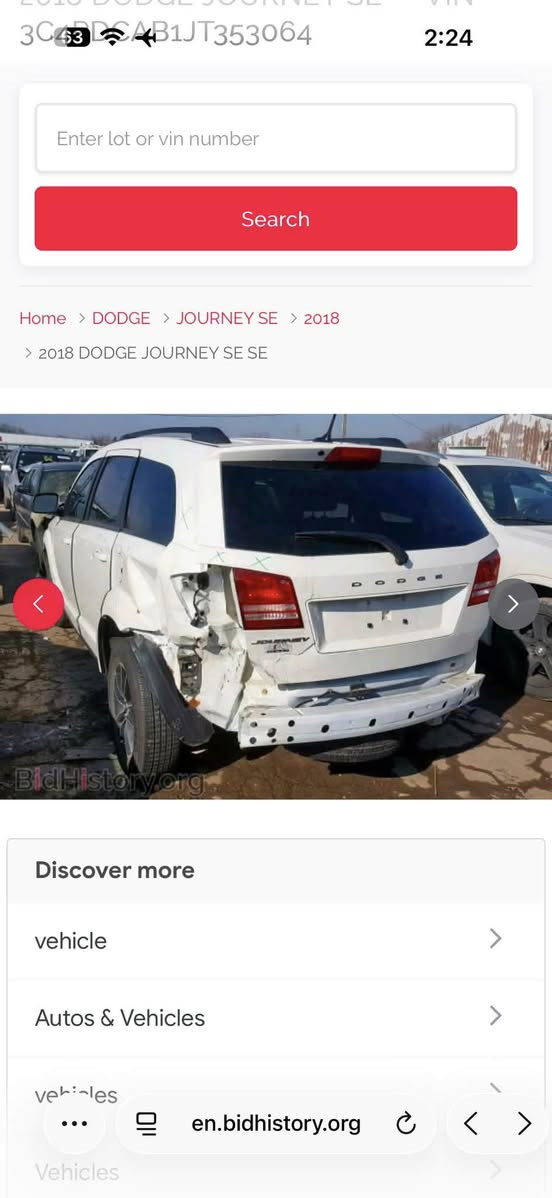 دوج جورني 🚩

موديل 2018 

ماشيه 138km🛞

رقم اربيل 🚦

4 سلندر 🚘

محرك كير شرط مامفتوح 🔒

بدون لا دواخل ولا ايرباك 🛠️

فقط جاملغ امامي مبدل 

للاستفسار ✅***********

السعر 130$ وبيها مجال بسيط ⚜️
