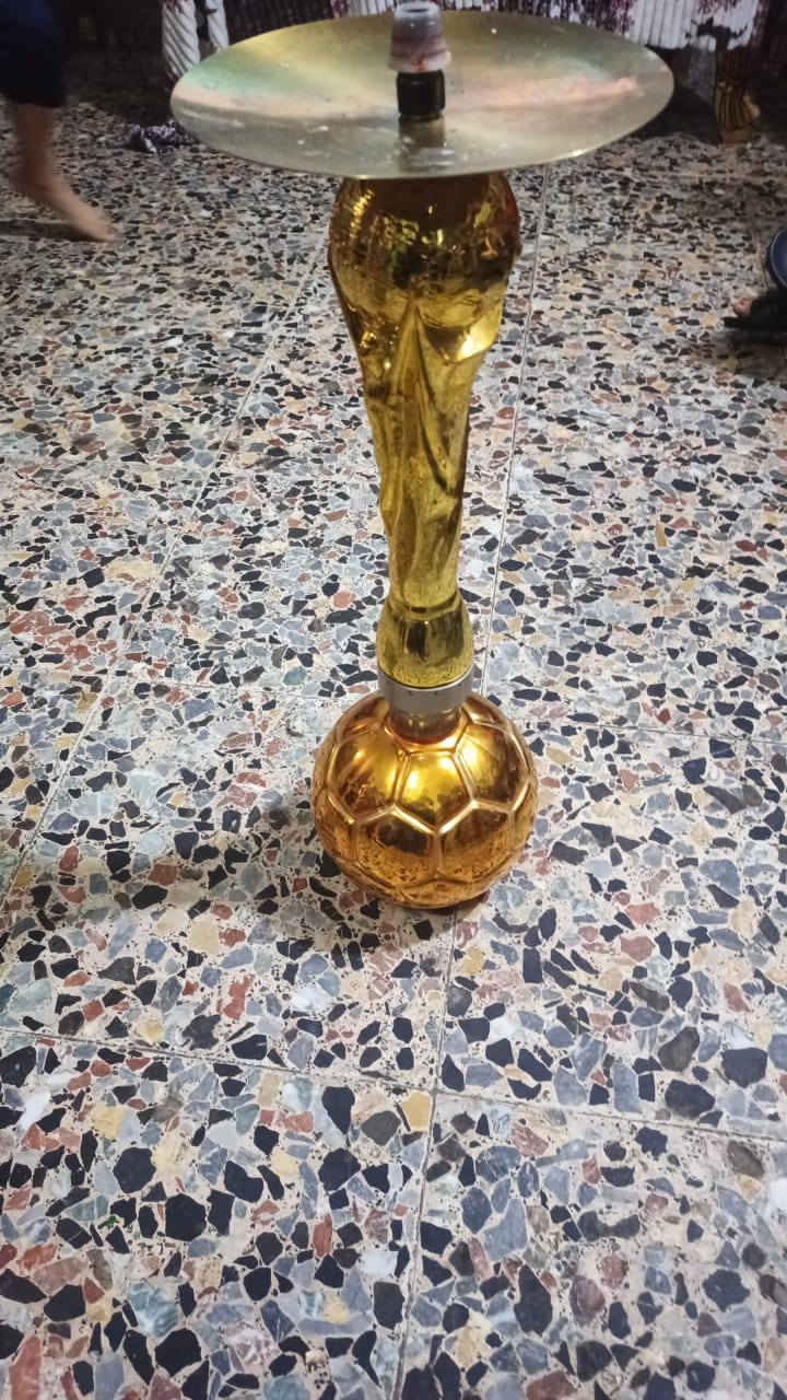 للبيع اركيله على شكل كاس العالم وطوبه سعر 75الف بغداد الكاظمية ***********
