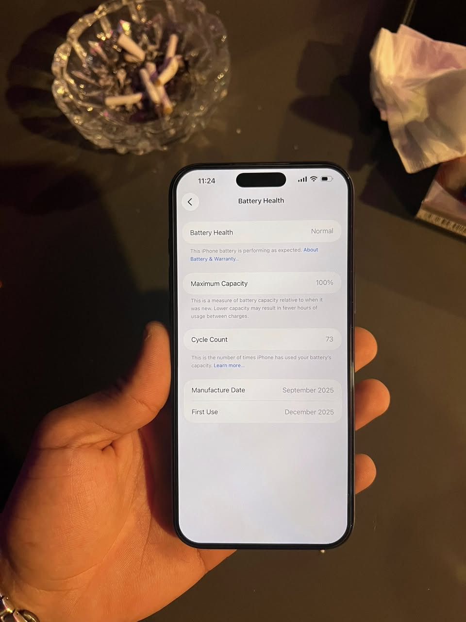 السلام عليكم ايفون 17 برو ماكس لون نيلي ذاكرة 256 الجهاز جديد كلش ملحقاتة كلها كاملة بدون نقص البطارية 100 مشحون 71 مره 
السعر 1,800 
مع مجال بسيط 
للتواصل 
***********
متوفر واتساب

