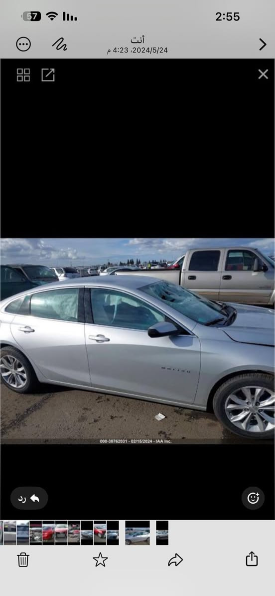 بسم الله الرحمن الرحيم
ماليبو  Lt   2022

11500$🔥🔥🔥 وبيه مجال بسيط

مواصفات

بريك بصمه 

سياره. بصمه. +ابواب بصمه

ئوتو ستوپ

رادار. 

كاميره 

حساس امامي خلفي 

شاشه لمس 

ستيرن كهرباي +تحكم 

تحديد سرعه 

گير محرك شرط

رقم السيارة أربيل

مكان السياره نجف

***********
