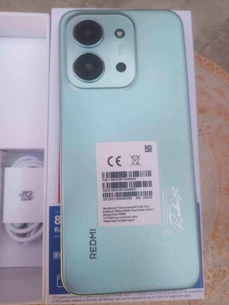 ‏جهاز جديد مامستخدم  
‏ريدمي 15c
‏ ذاكره ٢٥٦ مع رام ٨ كيكا
‏معالج من هيليوم بالالعاب قوي
‏كاميرا بدقه ٥٠ ميكا بكسل
‏شاشه ٦.٩ انج مع ١٢٠ هرتز
‏نظام تشغيل ١٥ اندرويد
‏البطاريه ٦٠٠٠ ملي امبير
‏اهم مواصفاته 
‏خياراً اقتصادياً قوياً، ويبرز ببطاريته الضخمة سعة 6000 مللي أمبير التي تدوم طويلاً، وشاشة عرض كبيرة مقاس 6.9 بوصة بمعدل تحديث 120Hz سلس، وكاميرا أساسية 50 ميجا بكسل، مع شحن سريع بقوة 33
‏السعر 140الف


**إذا كنت صاحب هذا الإعلان وتريد حذفه لأي سبب، رجاءا أرسل رسالة إلى الدعم الفني**