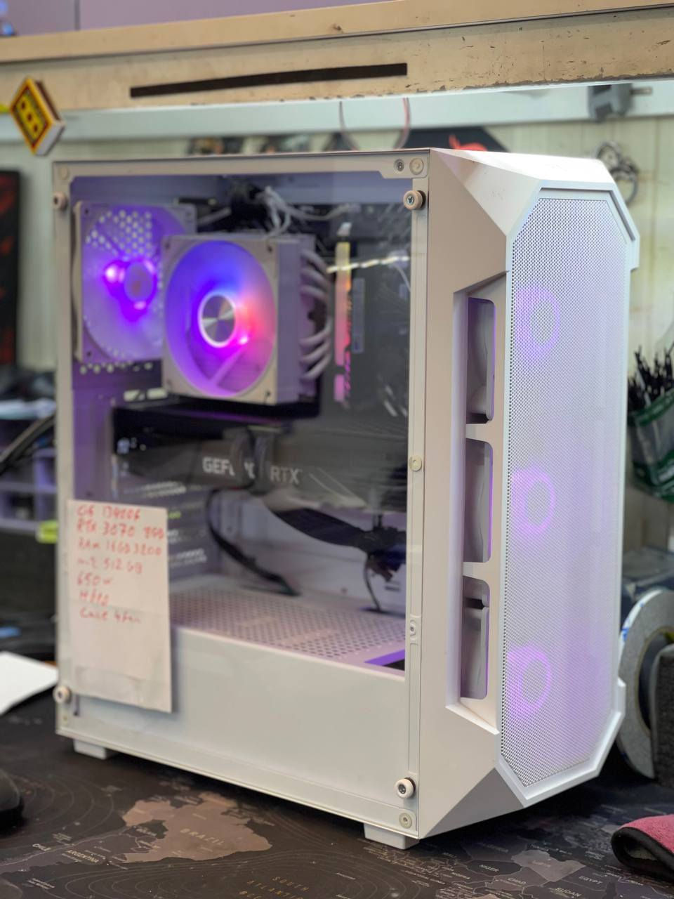 Ci5 13400f
Rtx 3070 8gb
Ram 16gb 3200
M.2 512gb
650w
H610
Case 4fan rgb
1,300,000 سعر 
يوجد توصيل كافة محافظات العراق
للاستفسار خاص او على الرقم ***********
