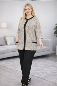 سوت قطعتين • فانيلا قطن • مقاسات L XL XXL