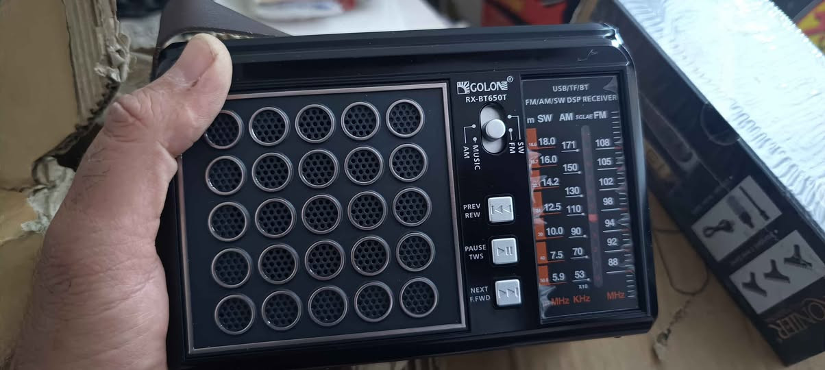 راديو حديث يشتفل شحن وكهرباء راديو موجتين  fm و am  يشتغل بلوتوث ورام وفلاش واواكس الشطره, ذي قار


**إذا كنت صاحب هذا الإعلان وتريد حذفه لأي سبب، رجاءا أرسل رسالة إلى الدعم الفني**