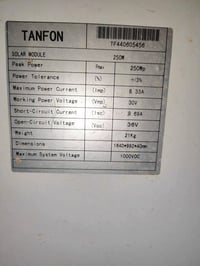 ألواح شمسية • ٢٥٠ واط • كركوك