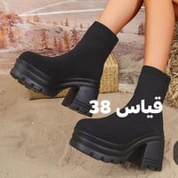حذاء نسائي • حذاء شتوي • حذاء خريفي • حذاء اسود • حذاء Sock Boots • حذ...