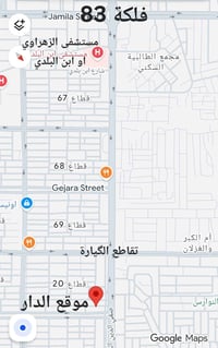 نصف قطعة للبيع صالحة للسكن ولكن بسعر گاع موقعها مميز في قطاع ٢٠ جهة شا...