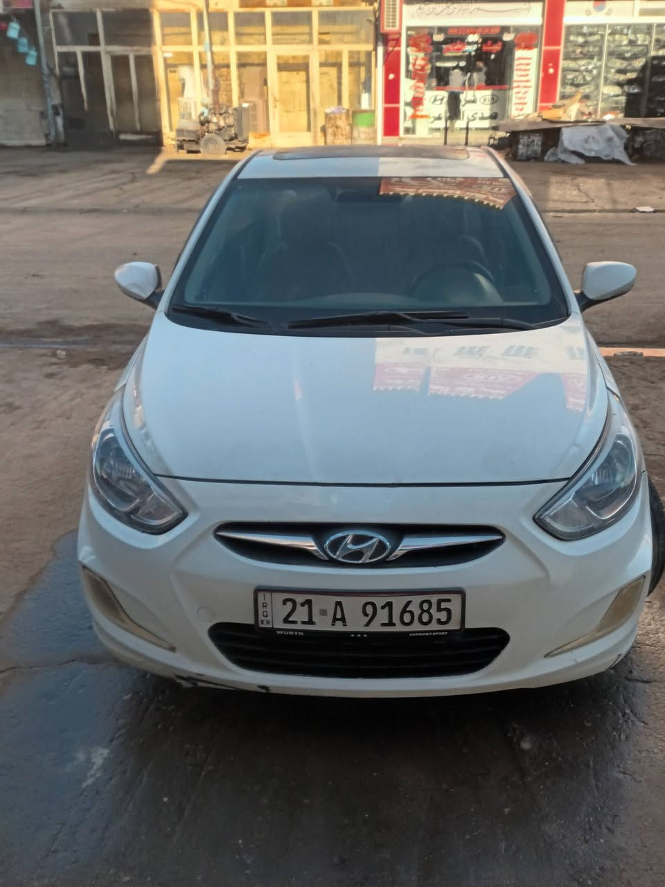 اكسنت مديل 2011
محرك 1600 
فتحه 
كير محرك تبريد مكفول 
رقم سلميانيه دولي 
السياره بيه ضربه بل جنطه 
وبيه صبغات ابيع حزام السعر 85بيه مجال قليل مكاني نجف ***********
