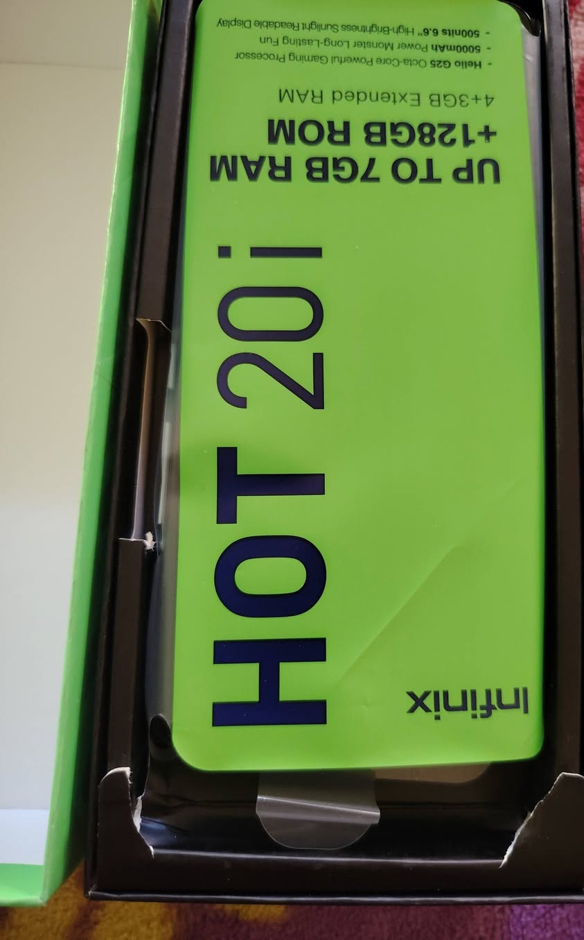 جهاز HoT20iللبيع اشترينا وحتاجينه فلوس 120بي مجال قليل جهاز مامفتوح ومامعرب بعده بلباكيت بيدك تفتحه رقمي ***********
