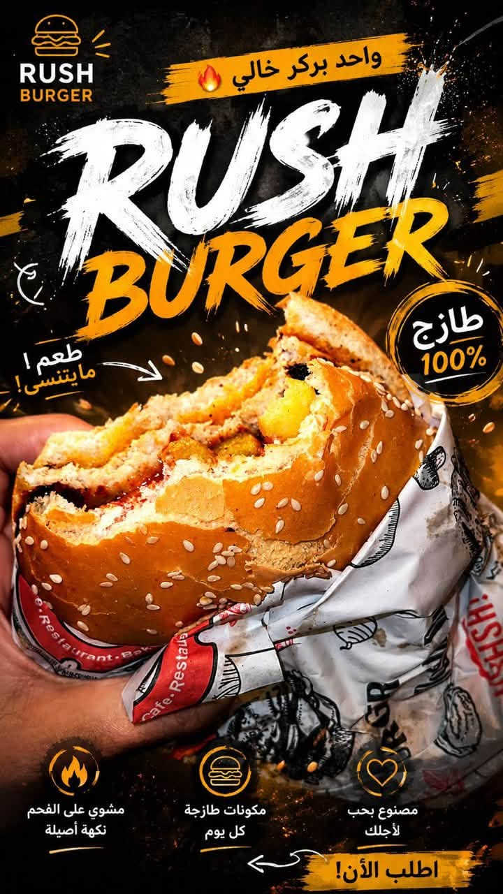 مطعم Rush من أفضل المطاعم الجديدة في قضاء المدائن طلبو وجربو الطعم❤️👇
***********
