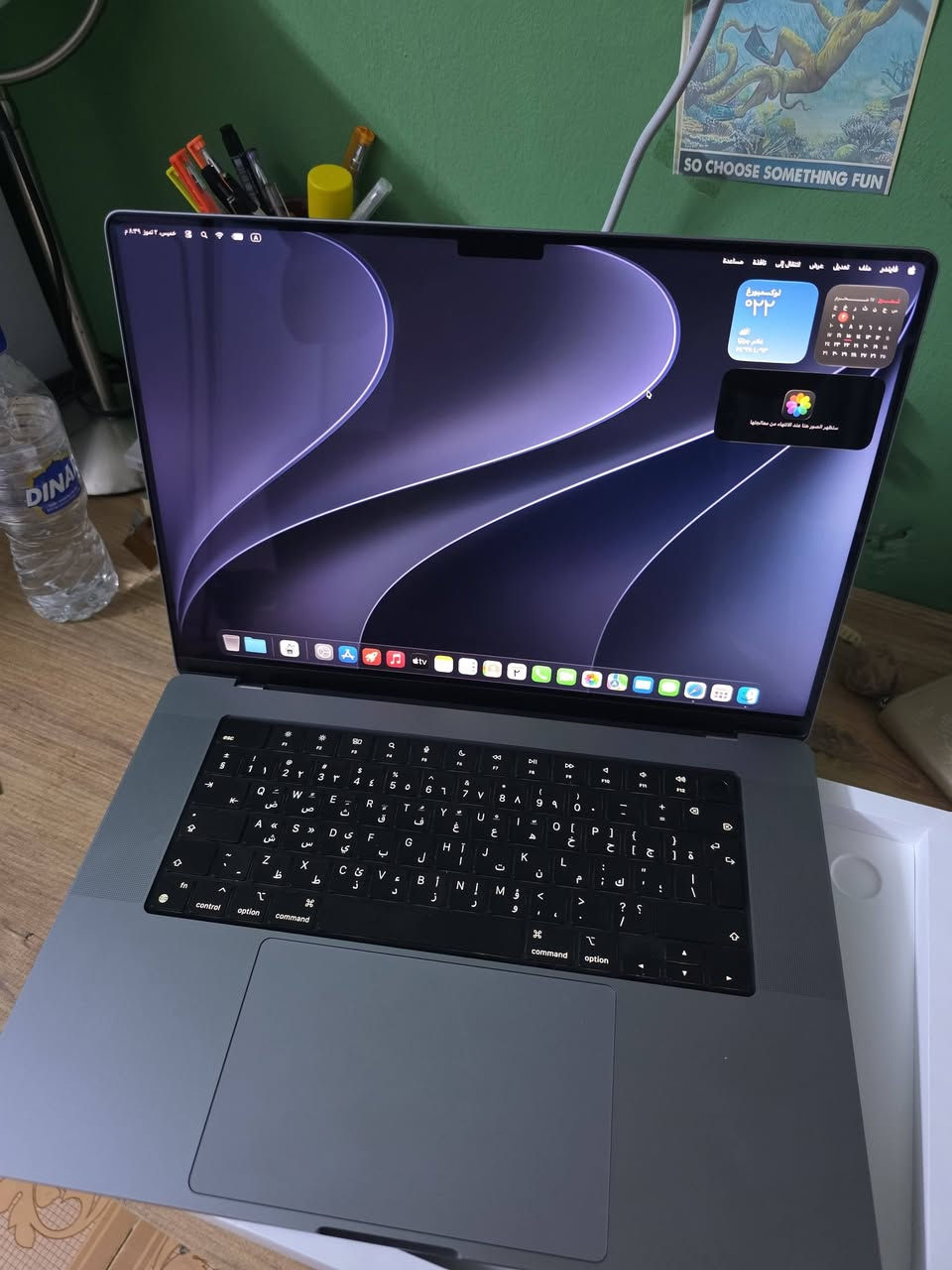 قطعة نادرة ماك بوك برو m1 pro نسخة 16inch 
المعالج m1 pro 
الرام 16g 
الهارد ssd512g 
مشحون 42 مرة فقط بحالة الوكالة 
جهاز شرق اوسط عربي وليس امريكي 
مكفول وملحقات كاملة 
شاشة 120hz مناسبة للمونتاج والتصاميم 
السعر 1650الف فقط 
مكاني بغداد البياع حي التراث 
رقمي ***********
