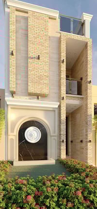 واجهة منزل 4.5 متر من تصميمي  المهندس عمر العاني  لطلب التصاميم بالامك...