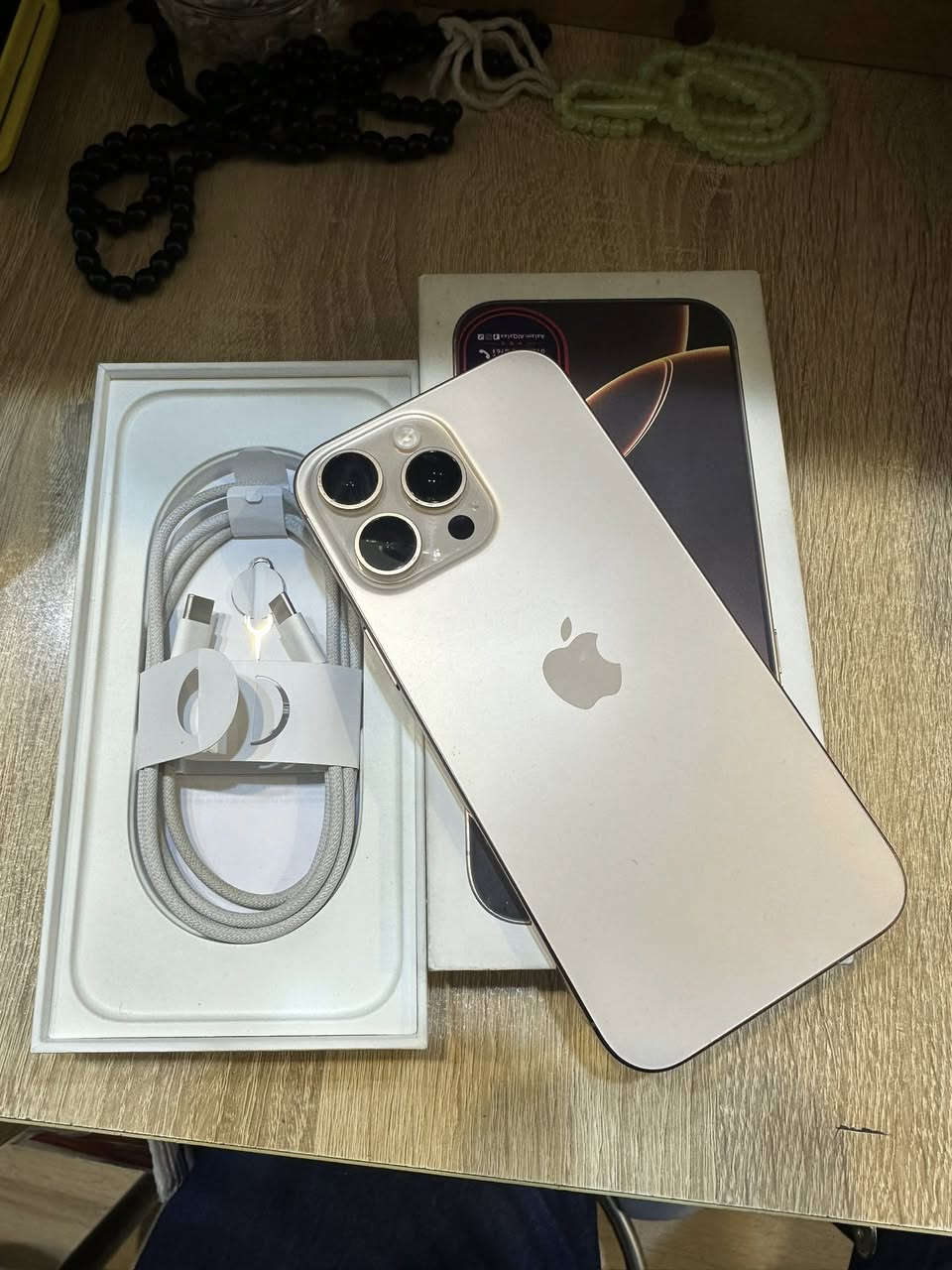 للبيع iPhone 16 Pro Max 🔥
اللون: ذهبي ✨
الذاكرة: 256GB
حالة البطارية: 93% 🔋
الجهاز نظيف استعمال شخصي، شغال 100% مع الكارتون والكيبل
السعر: 1,350,000 دينار عراقي (مليون و350 ألف) — السعر نهائي 

للاستفسار الجاد مراسلة خاص �
*********** أو ***********
