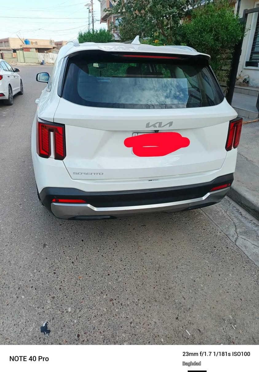 سورينتو 4سلندر ضمان الدولية رقم بغداد للبيع
محرك ٤ سلندر  ٢٥٠٠

كير عصا
رقم بغداد
صندوق كهرباء

حساس امامي خلفي

كامرة خلفية

نظام كار بلي و اندرويد اوتو

نظام المنحدرات

شاحنة وايرلس
تبريد منفصل ٣ قطع

ويل  ١٩

مرايا قابلة للطي 
تشغيل عن بعد
صندوق ذكي
جام اوتو بالريموت
كرسي كهرباء
تايرات الشركة
كشافات ليد
نظام قيادة ايكو و سمارت و نورمال ورياضي 
شاشة كبيرة متصلة

اربع وضعيات قيادة

على ايدي من الشركة ضمان دولية بيهة بارد بسيط بالجاملغ الايمن   اثر طخة

مغلف دوشمة جلد

موديل ٢٤

للمعلومات اتصل ***********
