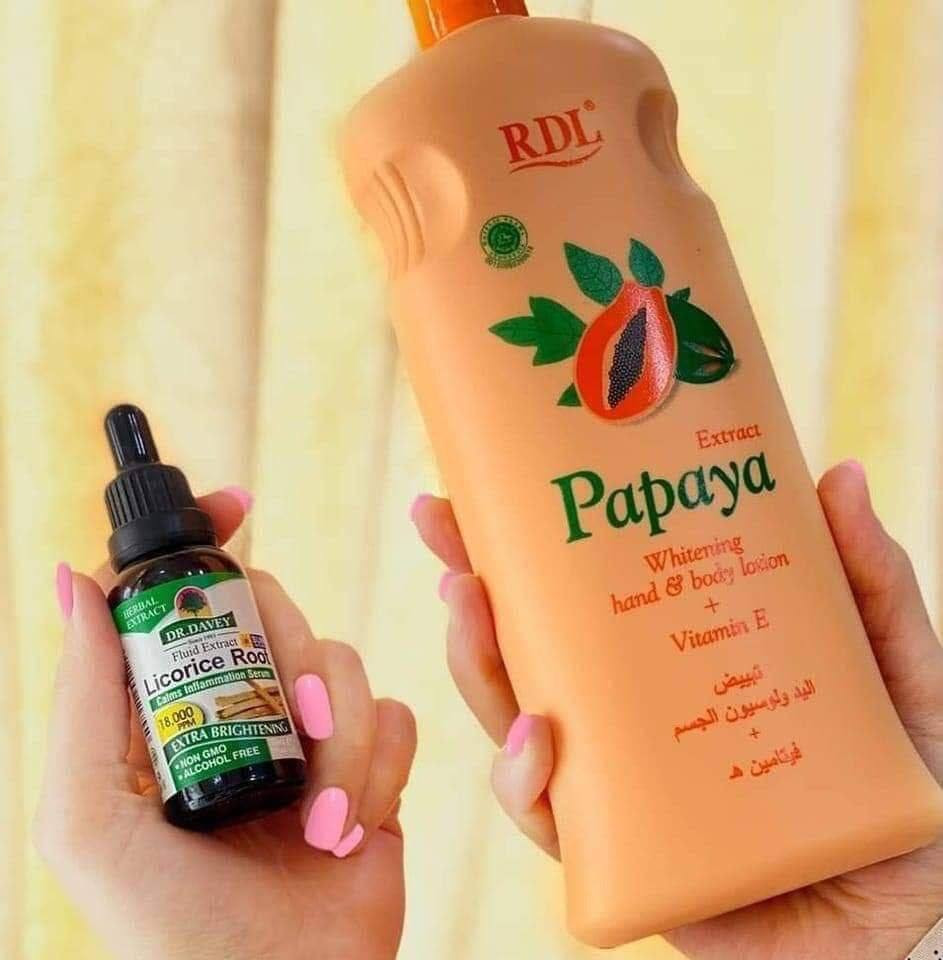 سيروم عرق السوس الامريكي 🇺🇸 
ولوشن البابايا الاندونيسي 🧡

بكج التفتيح اليومي 😍 كورتيزون التفتيح الطبيعي 🤩‎
 ‎
فوائدهم:👌🏻✅

القدرة على التخلص من التصبغات والبقعً الداكنة🖤.
‎
 توحيد وتفتيح لون البشرة 🖤.
 
تجديد خلايا البشرة و تعويض الخلايا التالفة🖤.‎

سيروم عرق السوس يعالج البثور وحب الشباب ويعالج الفطريات التي تظهر علي البشرة 🖤.‎

للطلب تواصلوا معنا عالخاص 

السعر 25توصيل مجاني


**إذا كنت صاحب هذا الإعلان وتريد حذفه لأي سبب، رجاءا أرسل رسالة إلى الدعم الفني**