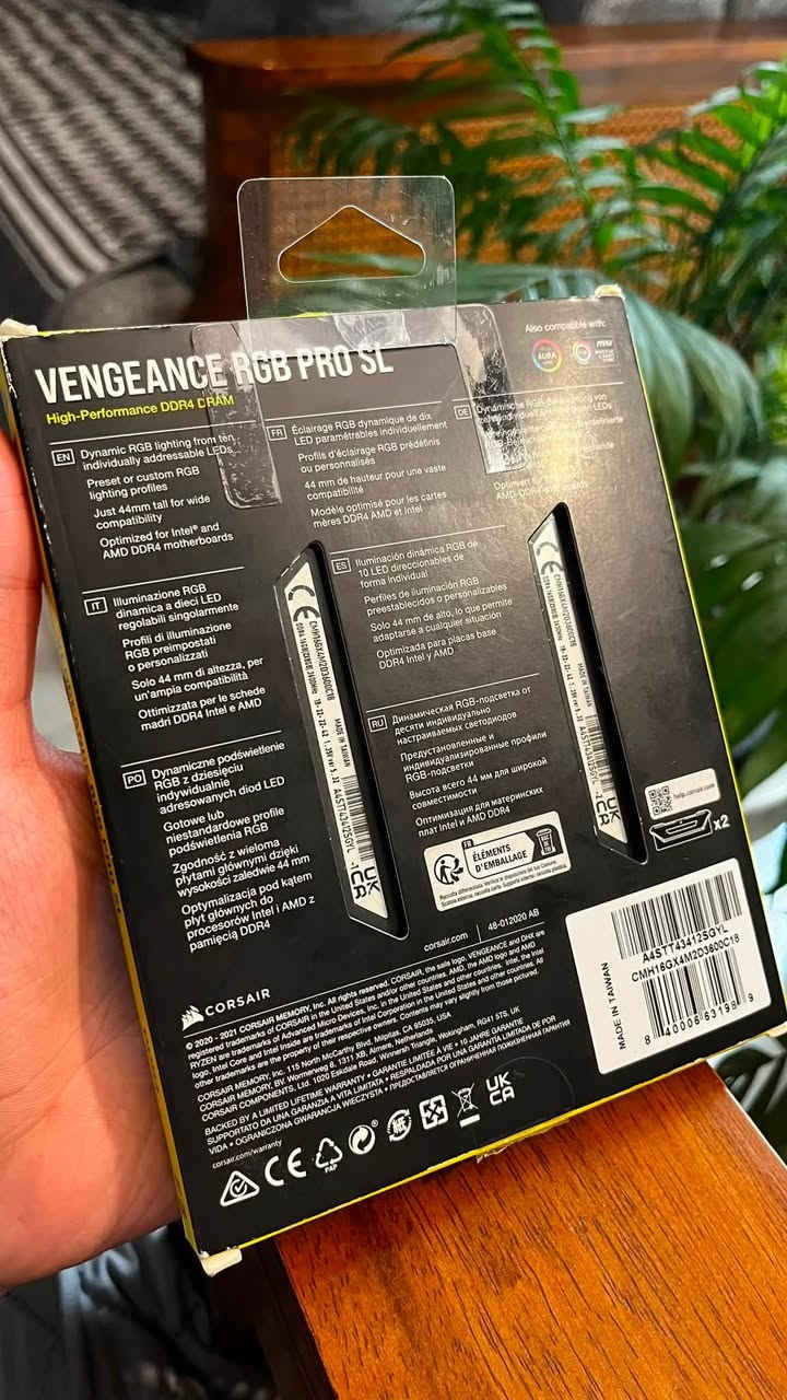 السلام عليكم
رامات corsair vengeance RGB pro SL 3600mhz cl18 2x8Gb للبيع
القطع كلش نظيفة بدون اي خدوش مع الكارتون ضمان 6 اشهر 
سعر القطع حتكون 150 الف 💵
متوفر توصيل 🚚 لجميع محافظات العراق
العنوان 📍بغداد/حي الجهاد-مركز غياث ستور 
للاستفسار
اتصال ***********
واتساب 🍀 ***********
