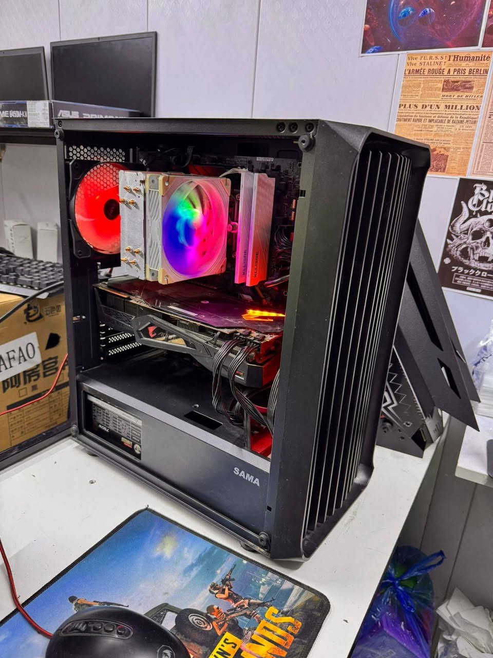 السلام عليكم ❤️

تجمعية مرتبة كل القطع براندات قوية : 

CPU : I7 9700KF 5.0GHZ
 
Cooler Mass 120ML RGB

M.B : Z370 ASUS TUF GAMING

RAM 16GB DDR4 (8×2) Kllisre

GPU : RTX 2080 TI Aorus 11GB RGB

Storage : SSD128-HDD 1TB

PSU 750W Mass 80% Plus Bronze 

CASE Sama + 4FAN RGB

قطعة حلوة مرتبة ومفحوصة نظافتها حلوة والسعر مميز

السعر 700 ألف فقط ❤️

ضمان شهر كامل 💯

للحجز مراسلة الصفحة فقط 

متوفر توصيل لجميع المحافظات


**إذا كنت صاحب هذا الإعلان وتريد حذفه لأي سبب، رجاءا أرسل رسالة إلى الدعم الفني**