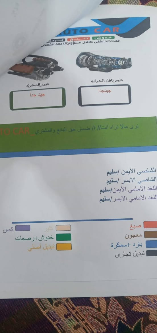 السلام عليكم اخوان توسان 2016 خليجي مكفوله عد الموضح بالسونر بارد بصيط بالباب
للعلم سونر قديم  مكينه 2000  اشاير بالمري مري شفط هند بريك بالرجل شاشه كامره  تايرت جديد  5 ويل كاب تبريد 

سويج ثنين كتلوك موجوده سياره جاهزه تحكم بالستيرن 

ماشيه 136  مكان السياره بغداد  الشعب 

رقم بغداد بسمي.  سعر.160 ورقه  مجال بصيط.   للستفسار  ***********
