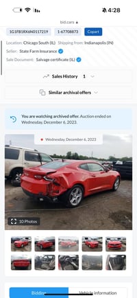 بيع مستعجل سعر مناسب بدون ايرباك سلام عليكم للبيع كمارو 2022 محرك 2000...