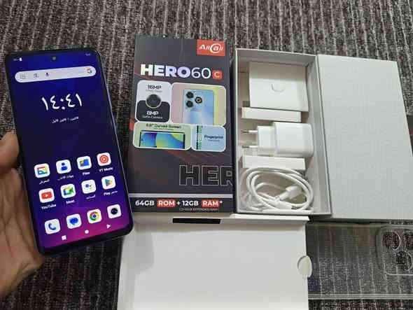 هيرو 60c
شاشة بحجم 6.8 منحنية قليل

ذاكرة 64 كيكا

بطارية 5000 الاف ملي امبير

جديد نظافة 100%100
ملحقات كاملة غير مستخدمة 
السعر 110 الشراي يتصل 
*********** عمارة
