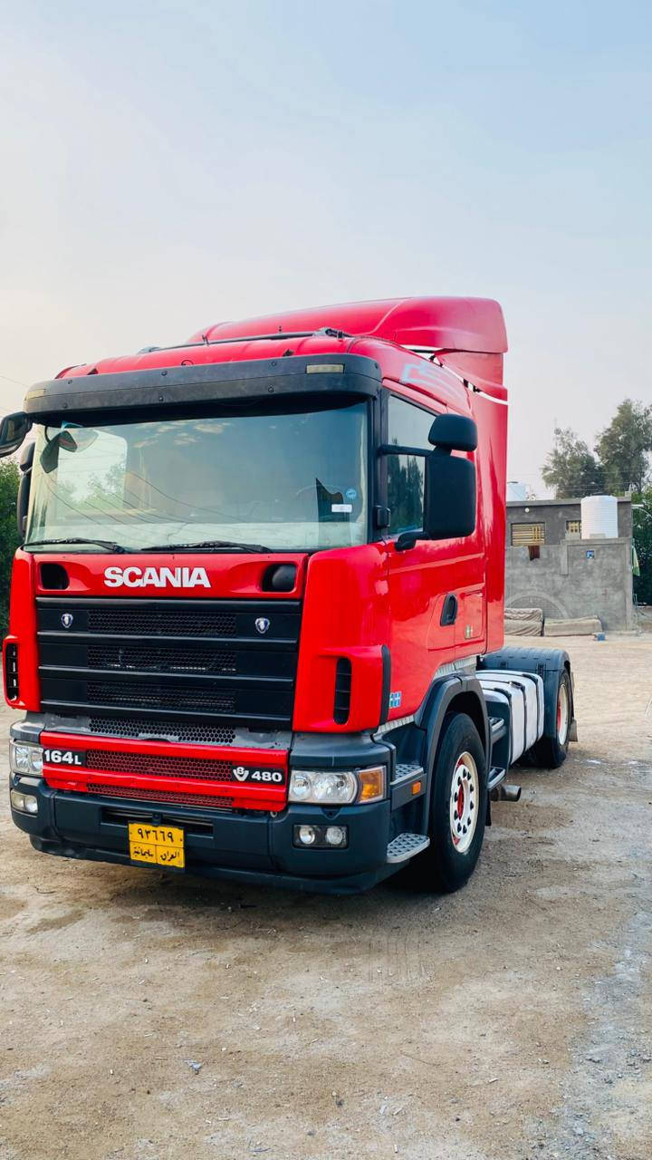 السلام عليكم 
اللبيع سكانيا راس تريله موديل 2003 رقم سليمانيه 3لوحات تريد تحويل تريد وكاله صهريج بالسنويه محرك 8 انجكتر 480 كير 900. 3×3 تخم تاير مكفوله كفاله عامه رقم الهاتف *********** العنوان البصره
