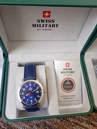 Swiss Military • مينا أزرق • مقاوم للماء ٥٠م