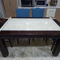 ميز طعام • ٦كراسي • سطح مرمر