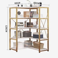 رفوف زاوية • خشب وحديد • متعدد الاستخدامات