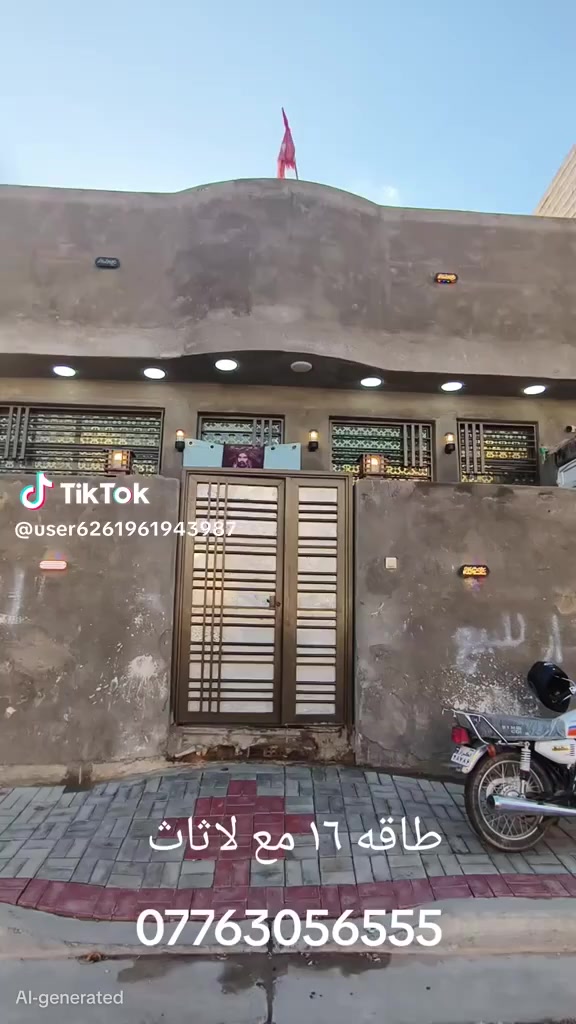 السلام عليكم دار للبيع مساحة 100م ركن مربع ثاني بيت عن الشارع بيت حديث او جديد الداخل كله ديكور مغربي بناء طابوك مسلح السعر مع الأثاث 140اوبيه مجال ***********
