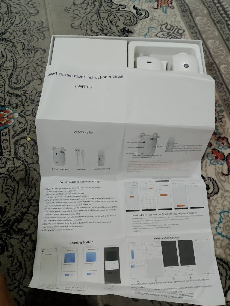 جهاز تحريك الستائر الذكي (إصدار الـ WiFi)
شنو وظيفته؟ يحول بردة بيتك العادية إلى بردة ذكية، يفتحها ويسدها تلقائياً.

​التحكم: يشتغل على الواي فاي، وتگدر تتحكم بيه من تليفونك عن طريق تطبيق (Smart Life / Tuya) من أي مكان أنت بيه.

​المميزات: تگدر توقته على ساعة معينة (تايمر)، أو تخليه يشتغل تلقائياً حسب إضاءة الشمس.

​التشغيل: وايرليس بدون تمديدات، يشحن عن طريق منفذ (Type-C)، ويقعد مباشرةً على سكة البردة بكل سهولة. السليمانية, العراق


**إذا كنت صاحب هذا الإعلان وتريد حذفه لأي سبب، رجاءا أرسل رسالة إلى الدعم الفني**