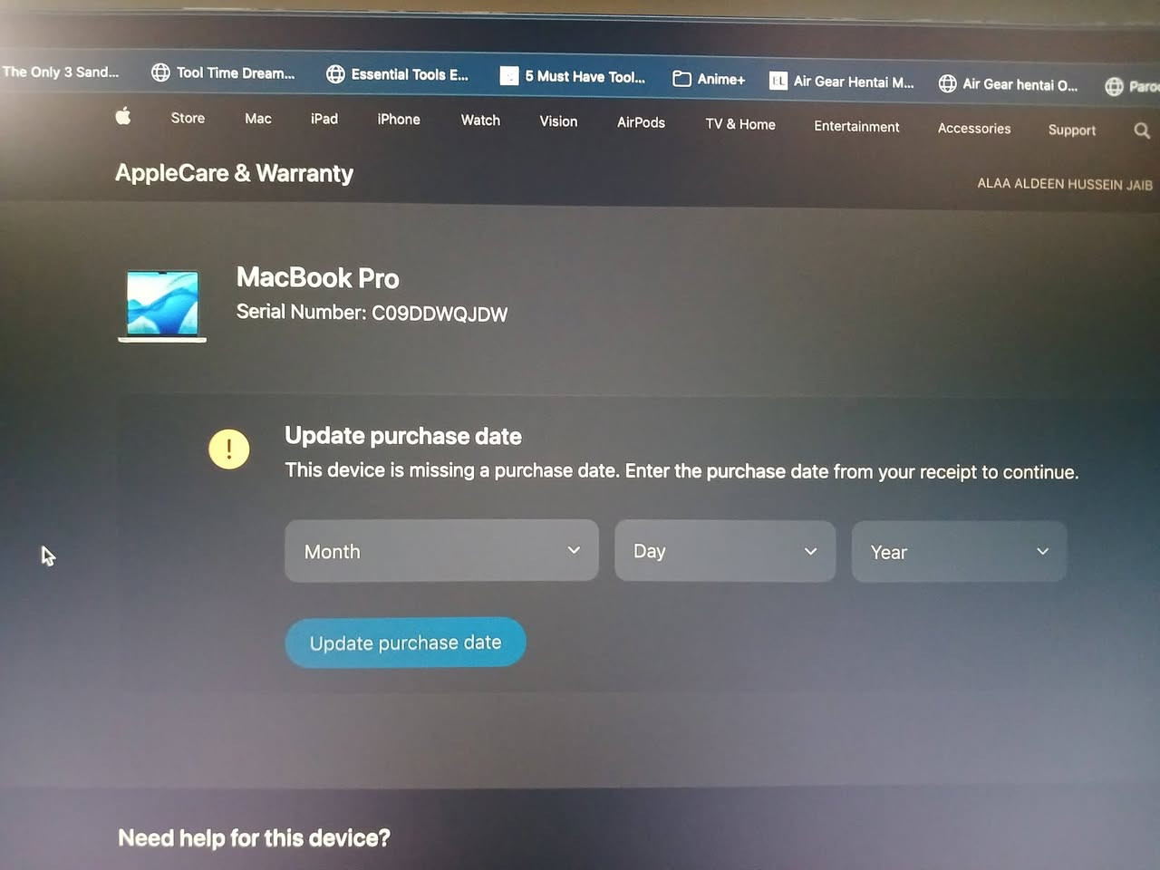 Macbook pro m4 14" (new)
جهاز ابل ماك بوك برو جديد شرق اوسط بعده بالباكيت لم يفتح 
المواصفات:
معالج ام ٤
رام ١٦ كيكا 
هارد ٥١٢ كيكا 
شاشة ١٤ انج 
السعر ٢،٣٥٠،٠٠٠ قفل
تجي تفتحه على ايدك وتفحصه ما بي مشكلة تاخذه 

مكاني بغداد الشعب
***********

صور الجهاز بالكارتونة وصورة موقع ابل تثبت ان الجهاز لم يستعمل نهائيا

