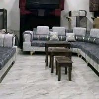 طقم كنبايات • ٣طاولات • قماش مرمرة