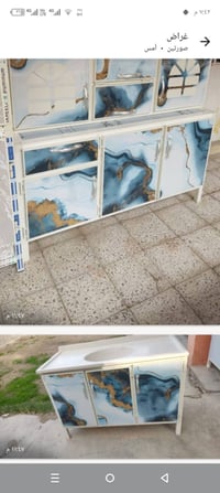 كاونتر سنك مرمر • متر ونص • السيسي الحبانيه